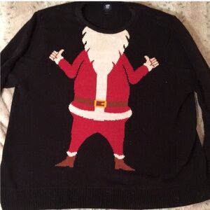 Route 66 Black Santa Crewneck Sweater